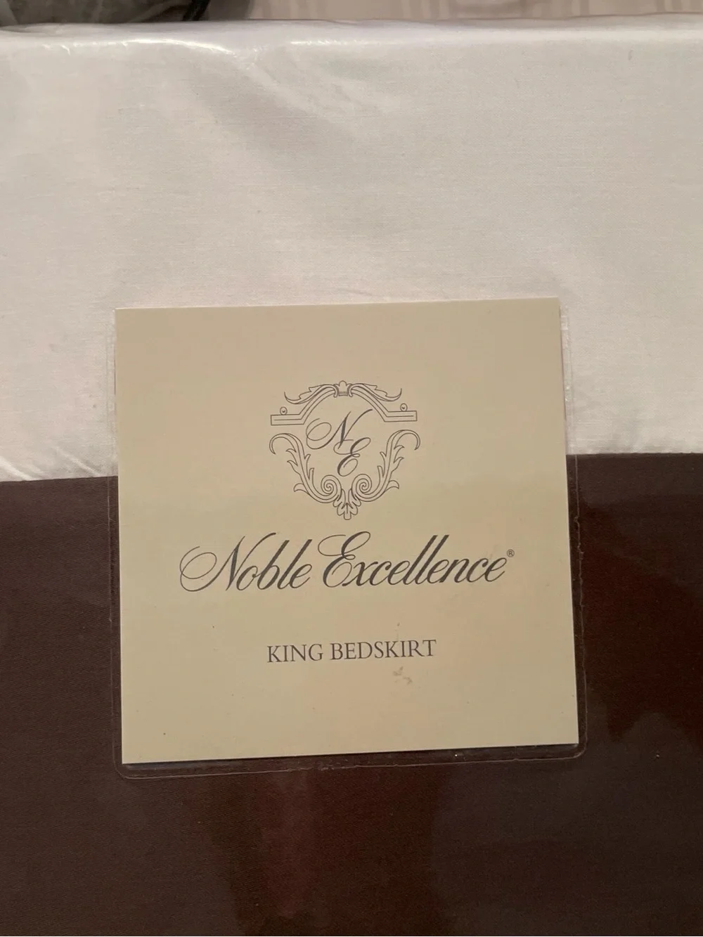 Noble Excellence Bedding King Bedskirt- Brown NWT